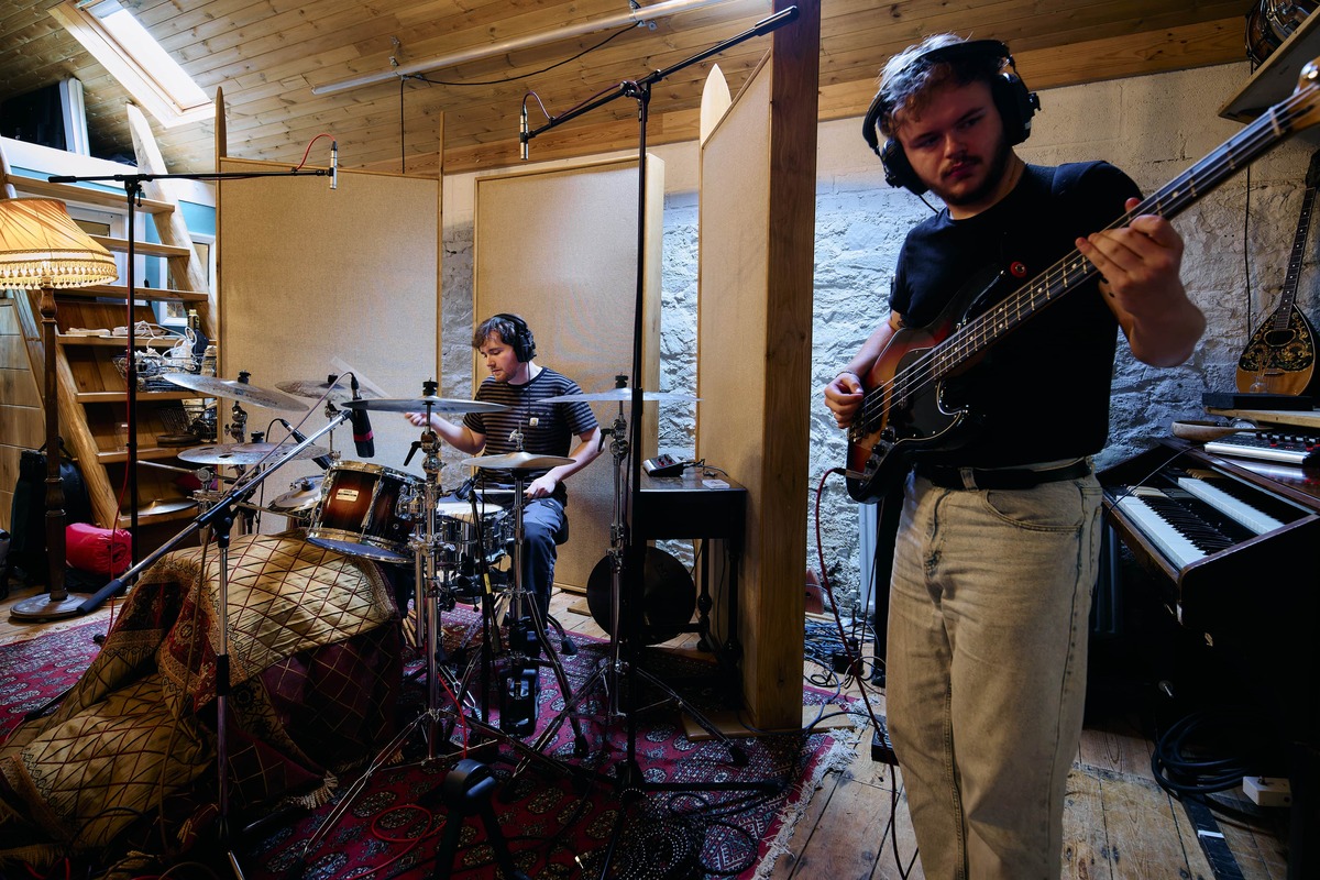 Night Swimming recording at Middle Farm Studios