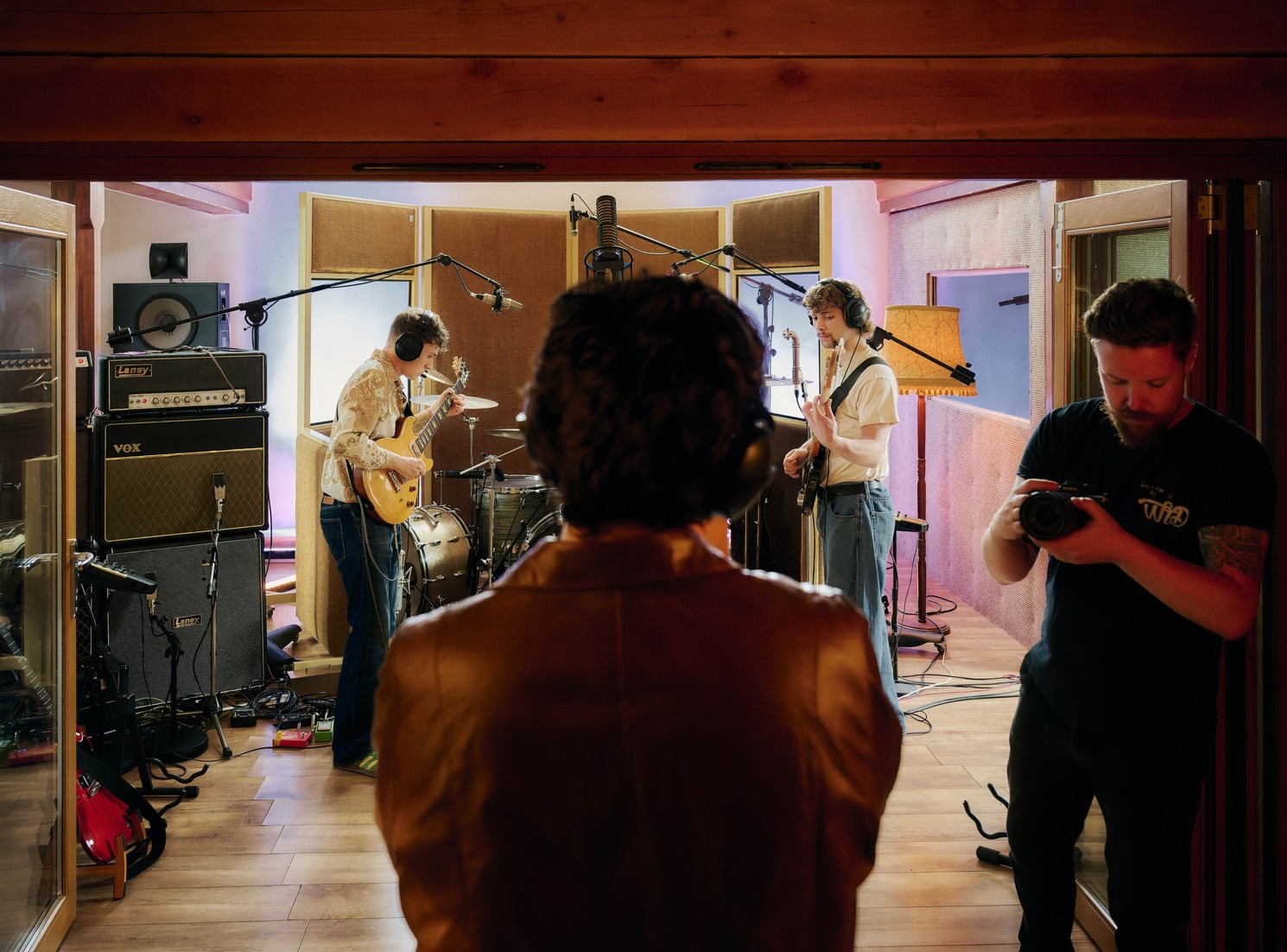Recording a band live in a recording studio with producer Jack Trubshaw