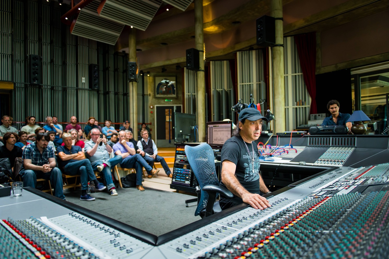 Chris Lord Alge at the controls of the SSL in the Big Room